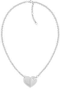 Tommy Hilfiger Jewelry Gliederhalskette für Damen aus Edelstahl mit einem Herz-Anhänger - Erhältlich aus Gold oder Silber