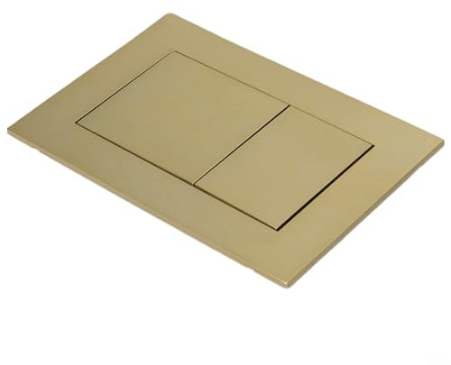 Lastdaytime Betätigungsplatte für Toilette, Doppelspülplatte für TECE, für 2 Spülungen, von oben und vorne betrieben, Unterputz (gebürstetes Gold, 1 Stück)