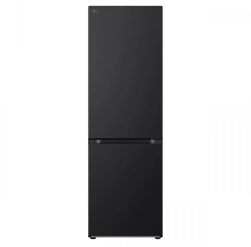 LG GBV3100DEP Frigorifero Combinato Total No Frost, Classe D, 344L, Porte Piatte, Tecnologia Door e Linear Cooling, Cassetto Fresh Converter, Wine Rack, Compressore Smart Inverter, Matte Black