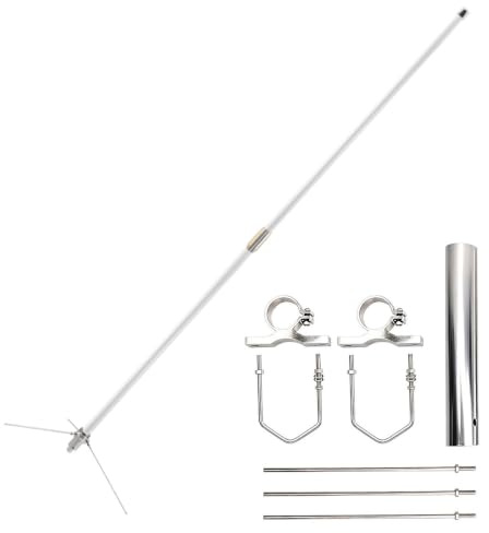 Arridioter GMRS Base Antenna Fiberglass GMRS Antenna 462-467MHz,7.5dBi High Gain 200Watt UHF-Female SO239 Connector Compatible with GMRS Repeater Mobile Car Ham Radio Base Station