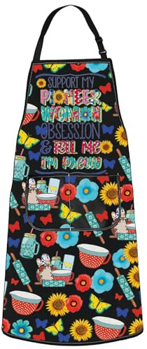 WZMPA Pioneer Woman Cooking Apron Cooking Lover Gift I Have A Confession I've Got A Pioneer Woman Obsession Grilling Apron