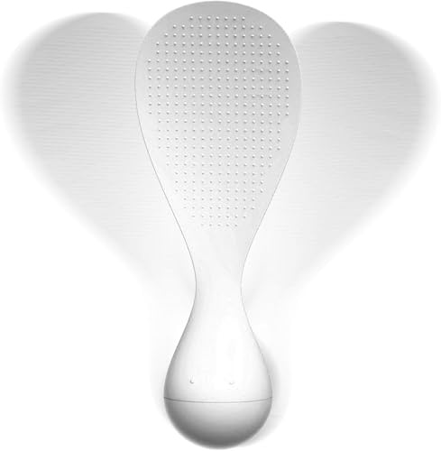Creative Tumbler Anti-Stick Rice Spoon Tumbler Rice Paddle Heat Resistant Plastic Rice Cooker Scooper Standing Rice Spatula Kitchen Tools Standable and Easy to Clean (White)