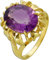Ch.Abramowicz Amethyst Ring Gold 585 14K lila Edelstein Antikschmuck 18
