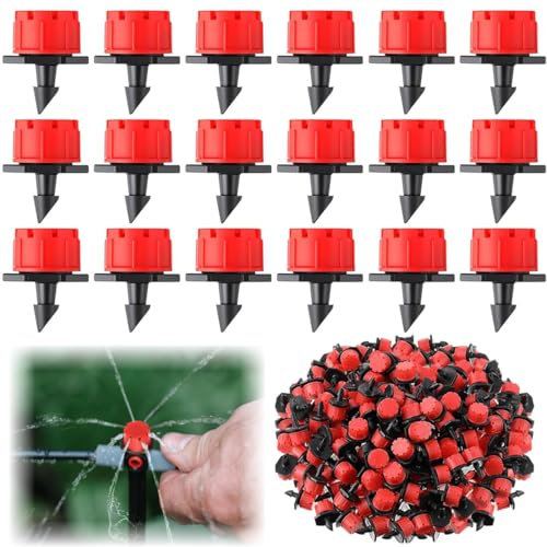 DWFEYOI Goteros de Riego, 50pcs Rociadores de Riego Ajustables,Ajustable Boquilla Aspersor,Pulverizador y Gotero Automatico,Boquillas de Nebulización de Riego,para Jardines Vegetales