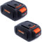 ZahoTse Batteria di ricambio da 40 V per Worx (solo batteria), accessorio per utensili elettrici senza fili per Worx, WA3551 /WA3553/35514/WA3551.1 agli ioni di litio (2000 mAh, 2 pezzi)