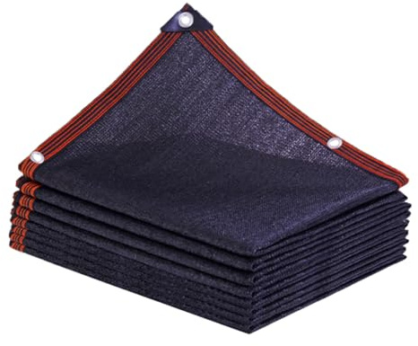 Shade Net Black Shade Sail with Grommets Shade Cloth Breathable 1x2m 2x3.0m 3x4m 4x5m 5x6m 6x7m 7x8m 8x9m 9x10m 10x11m Mesh Tarp for Greenhouse Garden Yard Plant Chicken Coop Patio Pergola(6x7m)