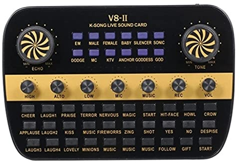 Carte son en direct - Volume intelligent - Mixeur audio réglable - Carte son pour ordinateur PC - Son en direct