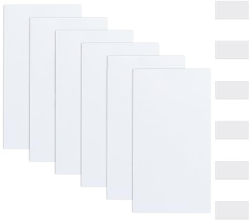 UFURMATE Placa cuadrada para cubrir agujeros de pared, 6 piezas de plástico PVC para techo, placa decorativa redonda para agujeros, arañazos (blanco puro, 100 x 185 mm)