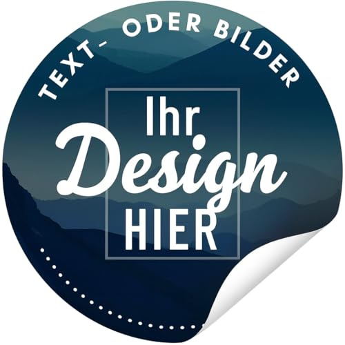 Selbst gestaltbare Logo Aufkleber – matte Vinyllabels, wasserfest & UV-beständig, viele Formen, Größen & Stückzahlen