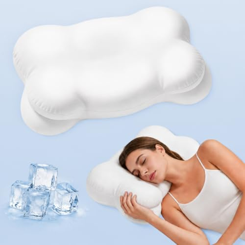 Mailirious Nackenkissen Kopfkissen, Memory Foam Kissen, Ergonomisches Nackenstützkissen Lindert Nackenschmerzen, für Seiten, Rücken und Bauchschläfer, mit 2 abnehmbaren Kissenbezüge, 69×38×9/11 cm