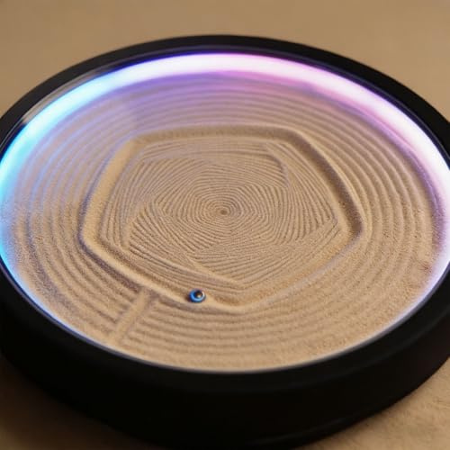 VELATEMOR Drift Sandscape,Mini-Sandmalroboter,Dynamische Sandkunstmaschine für Entspannung und Meditation,Hypnotisches Desktop-Ornament mit App-Steuerung,Geschenk Zum Stressabbau