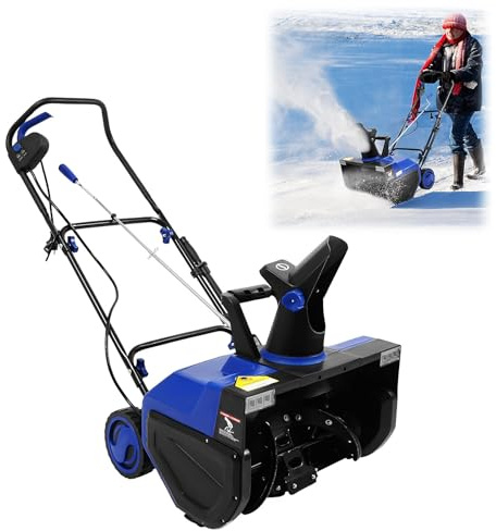 HUOMMGS Fraise à neige électrique avec 2 lampes LED Portée 7,6 m et largeur 60 cm Balayeuse avec parapluie à 180° Fraise à neige 2400 W