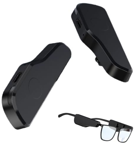 Fabater Casque Bluetooth pour Lunettes Externes, Son d'oreille Ouverte sans Fil Bluetooth 5.3 pour Lunettes, Réduction du Bruit, Autonomie de Lecture de 8 Heures