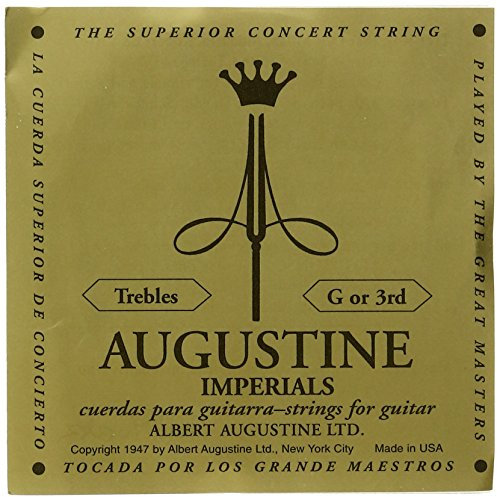 Augustine, Cordes guitare classique Imperial Crystal Nylon medium, Sol 3 medium .0406/1,03mm