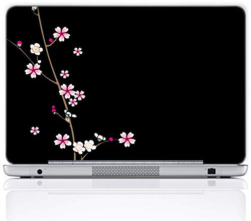 Meffort Inc 17 17.3 inch Laptop Skin Sticker Cover Art Decal Fits 16 17 18 19 Notebook PC (Free Wrist Pad) - Plum Blossoms Design
