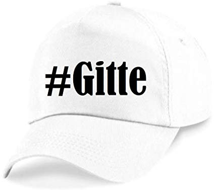 Reifen-Markt Base Cap Hashtag #Gitte Größe Uni Farbe Weiss Druck Schwarz