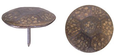 Imex El Zorro B-77041-B B-77041-B-Tachuela martelé rústico (24 x 24 mm), Bronceado (10 Unidades), Marrón
