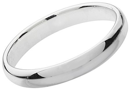 925 Sterling Silber 3mm Court Form Herren/Damen - Trauring/Ehering/Hochzeitsring WJS13875