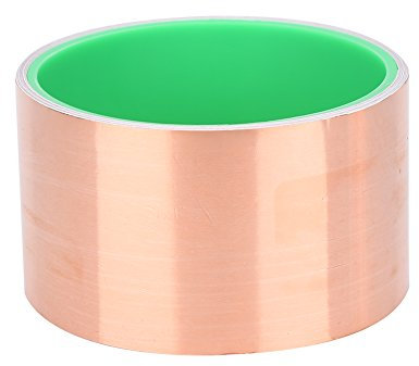 Gitarren Kupferfolie Selbstklebend Folieband Doppelleitend Klebeband 0,6/1,2/2,5/5/10/15,2 Cm Breite Für Emi-Abschirmung (Abmessung : 5Cm/1.96'') Kupferfolie