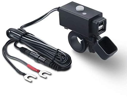iMESTOU Motorrad USB Ladegerät 5V 2.1A wasserdichte mit Dual USB und Schalter abgesichert Arbeit mit 12V/24V Fahrzeugen