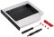 Poppstar Adaptador DVD a SSD HDD 2,5” Disco Duro (7, 9,5, 12,5 mm) en la Unidad CD / DVD 12,7mm SATA 3 (portatil, Laptop), Juego Caddy Drive