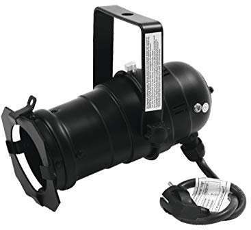 EUROLTE PAR -20 Spot schwarz | PAR-20-Gehäuse mit E-27 Sockel (mit Kabel + Stecker)