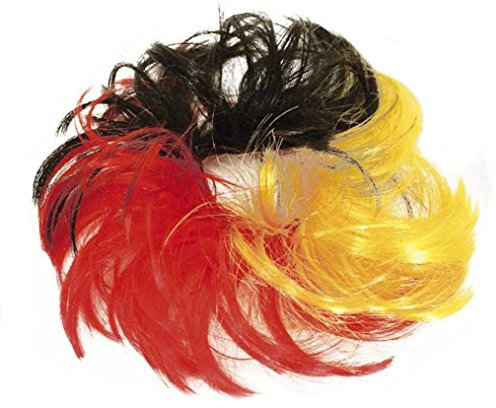 KarnevalsTeufel.de Haargummi Fan mit Kunsthaar Deutschland WM/EM