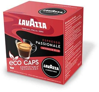 Lavazza, A Modo Mio Espresso Passionale, 16 Coffee Pods | Intensity 11/13, with Notes of Chocolate, 100% Arabica, Medium-Dark Roasting, Ideal for 40ml Espresso