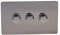 Schneider Electric Ultimate Screwless Flat Plate - 2 Way Dimmer Light Switch, Main and Low Voltage, 250W/VA, GU6432CBN, Black Nickel, 3 Gang