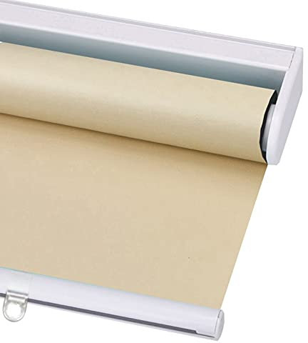 Tende A Rullo per Finestre, Ufficio Tenda Impermeabile 99% Parasole per Camera Oscurante, Fornisci Spazio per La Privacy, Isolamento Termico, Personalizzabile (Color : Beige, Size : 50x100cm)