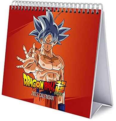 Grupo Erik Calendario escritorio Deluxe 2022 Dragon Ball Super-Calendario 2022 sobremesa-Calendario 2022 Dragon Ball │ Calendario manga-Calendario mesa 2022-Calendario anual-Licencia oficial