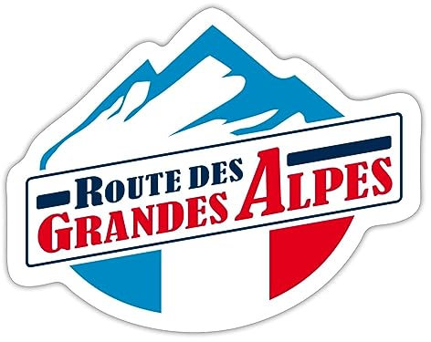Spreadshirt Route Des Grandes Alpes Logo Sticker Aufkleber, 10 x 10 cm, Mattweiß