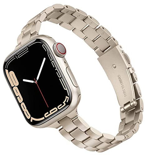 TRUMiRR Sostituzione per Apple Watch Series 8 7 41mm Bracciale Donna, Bracciale sottile in acciaio inossidabile Sostituzione della cintura femminile per iWatch SE Series 7 6 5 4 3 2 1 41mm 40mm 38mm