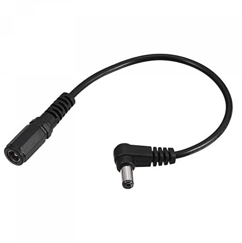 sourcing map 5.5mm x 2.1mm 90 Degree Right Angle DC Power Male Plug Jack to Bare Wire Open End Pigtail Power Cable Repair for Camera CCTV 0.2m Pack of 2