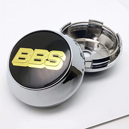 RYUJI 4 STÜCKE Auto Felgendeckel,für BBS 65mm Radnabe Nabenkappe Abzeichen Styling Zubehör