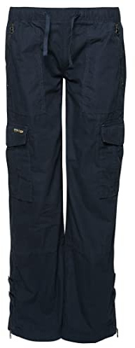 Superdry Women's Cargo Trousers, Dark Navy, 10