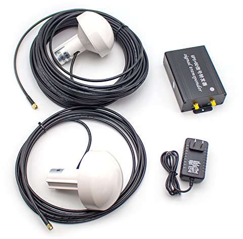 Jieotwice Répéteur de Signal GPS Double Fréquence, Répéteur de Signal Beidou, Amplificateur GPS, Amplificateur GPS, Couverture Intérieure GPS+bd AC100-240V 48-52dB -40~85℃(set 4)