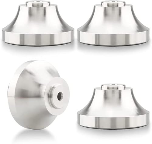 Brollitest 40 x 21 mm, piedini per altoparlante, set da 4 pezzi, acciai inossidabili, per sistemi di altoparlanti, protezione del pavimento, ecc