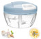 Vegetable Chopper Mini Portable Pull Onion Chopper Multi-Function Garlic Crusher Quick Hand Crusher for Onions Garlic Peppers Carrots Fruits Meat 500ml