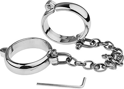 Fessel Fußfesseln Metall Fußfesseln mit Kette Rollenspiel Flirt Betten Fesseln für Paare