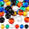 OLYCRAFT 60 Stück Acryl Strasssteine Mit Flacher Rückseite 3cm Runde Strass Cabochons Acryl Glitzer Edelsteine Cosplay Edelsteine Juwelen Für Kostümschmuck Cosplay Verzierungen - 6 Farben