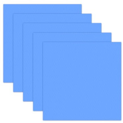 PEUTIER 5 Stück 100 x 100 mm Wärmeleitpad, Silikon Wärmeleitpad Einschließlich 0,5 mm, 1 mm, 1,5 mm, 2 mm, 3 mm Dicke Wärmeleitende Pads für Laptop-Kühlkörper, CPU, GPU, SSD, IC, LED-Kühler