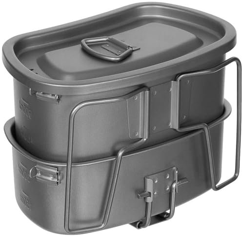 Fox Outdoor Kochgeschirr, Titan, Klappgriffe, 3-teilig