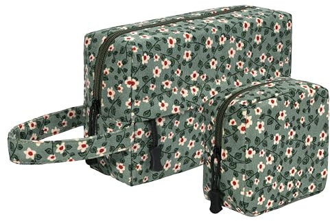 Jiliyote Kosmetiktasche Set - Cord Kulturtasche für Damen, Kosmetikbeutel, Make-up Tasche, Cosmetic Bag für Mädchen und Reisen
