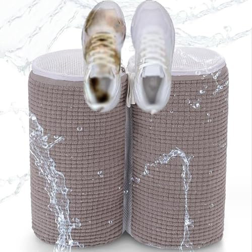 BEOTAY Bolsa Lavadora Zapatillas,2 Piezas Bolsa Zapatos Lavadora,Limpieza 360° Bolsas para La Colada para Zapatos,10.000 Fibras,Portátil Bolsa De Lavandería Secadora Proteger,38 * 16Cm
