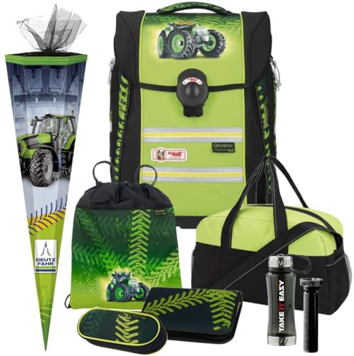 Generisch Traktor Greentrac Ergo Primero McLight Schulranzen-Set (McNeill Set 7 TLG., grün)