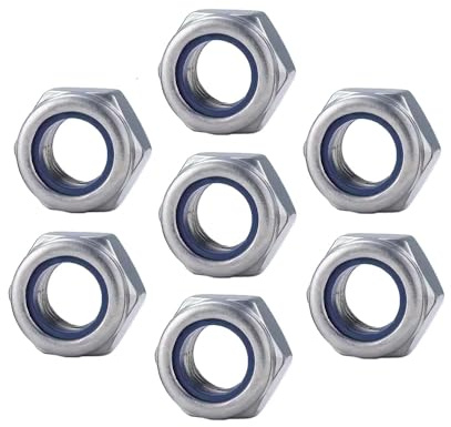 RADSO® M3 (3mm) Steel Nyloc Locking Thin Nuts (Type T - DIN 985), Bright Zinc Plated, Self-Locking with Nylon Insert, Metric Hexagon HEX NYLOC - requires 5.5mm Spanner - Pack of 100