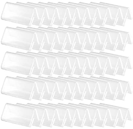 50pcs support d'étiquette transparente, 4x2cm mini porte-panne