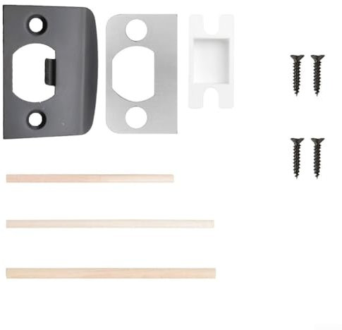 Door Latch Restorer with Spacer Shim, Compatible with Various Doors, Quick Fix (Black)