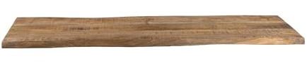 SAM Holzplatte Louisa 160x40 cm Mangoholz Baumkante Tischplatte | Baumkanten-Platte massiv, raue Oberfläche, für Heimwerker, geeignet für Arbeitsplatten, Tische & Fensterbretter